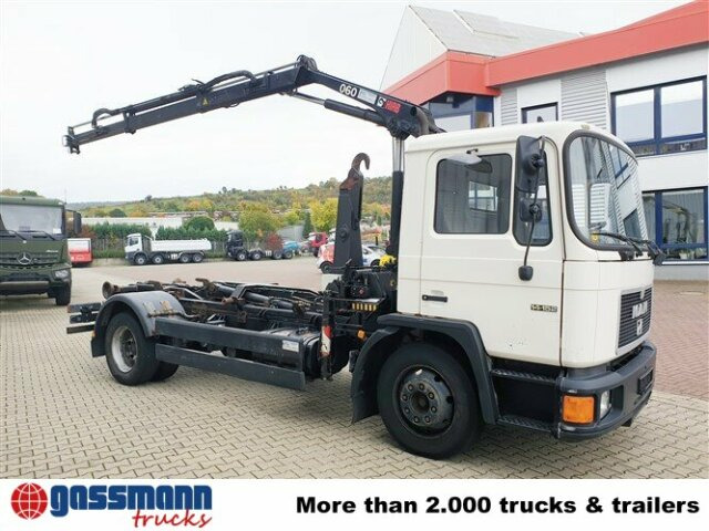 MAN 14.152 F 4x2 BB mit Kran Hiab 060-2 - Гаковий мультиліфт вантажівка, Вантажівка з маніпулятором: фото 2 MAN 14.152 F 4x2 BB mit Kran Hiab 060-2 - Гаковий мультиліфт вантажівка, Вантажівка з маніпулятором: фото 2