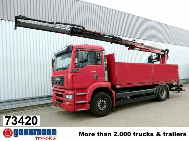 MAN TGA 18.360 4x2, Baustoff, Kran ATLAS 125.1 - Бортова вантажівка/ Платформа, Вантажівка з маніпулятором: фото 1 MAN TGA 18.360 4x2, Baustoff, Kran ATLAS 125.1 - Бортова вантажівка/ Платформа, Вантажівка з маніпулятором: фото 1
