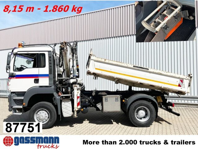 MAN TGA 18.440 4x4 BB mit Kran Atlas AK 165.2E, Funk - Самоскид вантажівка, Вантажівка з маніпулятором: фото 1 MAN TGA 18.440 4x4 BB mit Kran Atlas AK 165.2E, Funk - Самоскид вантажівка, Вантажівка з маніпулятором: фото 1