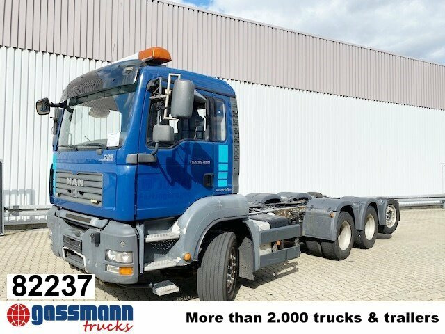 MAN TGA 35.480 8x4-4 BL, Lift-/Lenkachse - Вантажівка шасі: фото 1 MAN TGA 35.480 8x4-4 BL, Lift-/Lenkachse - Вантажівка шасі: фото 1