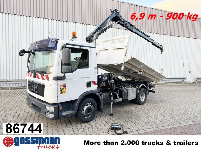 MAN TGL 12.250/340 4X2 BB, Bordmatik, Kran Hiab 066 - Самоскид вантажівка, Вантажівка з маніпулятором: фото 1 MAN TGL 12.250/340 4X2 BB, Bordmatik, Kran Hiab 066 - Самоскид вантажівка, Вантажівка з маніпулятором: фото 1