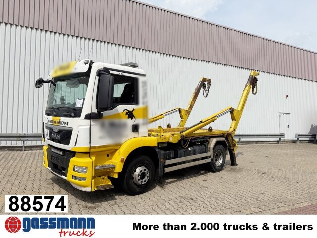 MAN TGM 15.250 4x2 LL, Tele-Absetzer - Скіповий навантажувач вантажівка: фото 1 MAN TGM 15.250 4x2 LL, Tele-Absetzer - Скіповий навантажувач вантажівка: фото 1