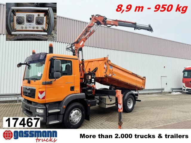 MAN TGM 18.290 4X2 BB mit Kran Atlas AK 92.2-A2, - Самоскид вантажівка, Вантажівка з маніпулятором: фото 1 MAN TGM 18.290 4X2 BB mit Kran Atlas AK 92.2-A2, - Самоскид вантажівка, Вантажівка з маніпулятором: фото 1