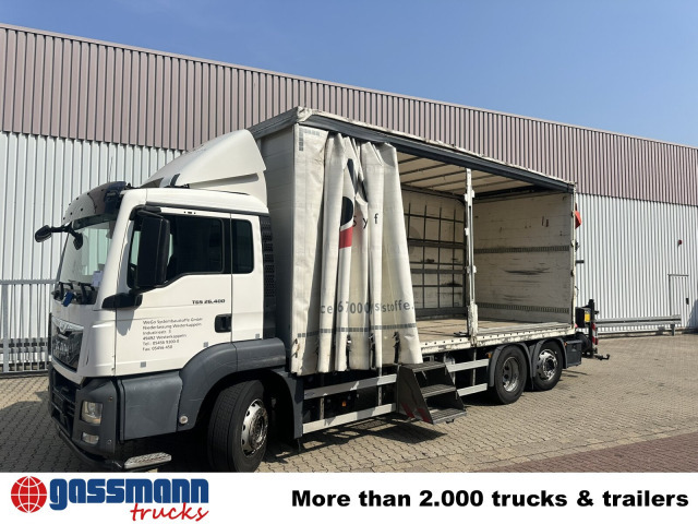 Бортова вантажівка/ Платформа, Вантажівка з маніпулятором MAN TGS 26.400 6x2-4 LL, Lenk-/Lift, Edscha,: фото 10