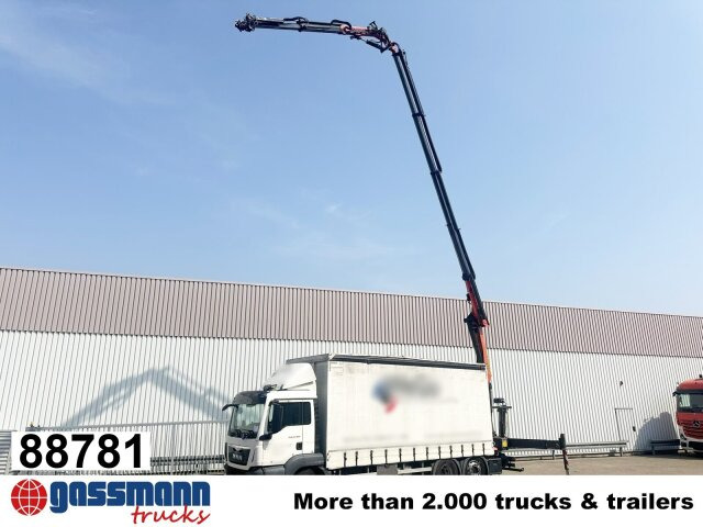 MAN TGS 26.400 6x2-4 LL, Lenk-/Lift, Edscha, - Бортова вантажівка/ Платформа, Вантажівка з маніпулятором: фото 1 MAN TGS 26.400 6x2-4 LL, Lenk-/Lift, Edscha, - Бортова вантажівка/ Платформа, Вантажівка з маніпулятором: фото 1