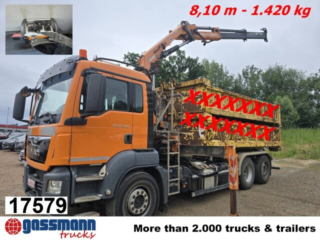 MAN TGS 28.440 6x2-4 BL, Atlas Kran VDL - Гаковий мультиліфт вантажівка, Вантажівка з маніпулятором: фото 1 MAN TGS 28.440 6x2-4 BL, Atlas Kran VDL - Гаковий мультиліфт вантажівка, Вантажівка з маніпулятором: фото 1