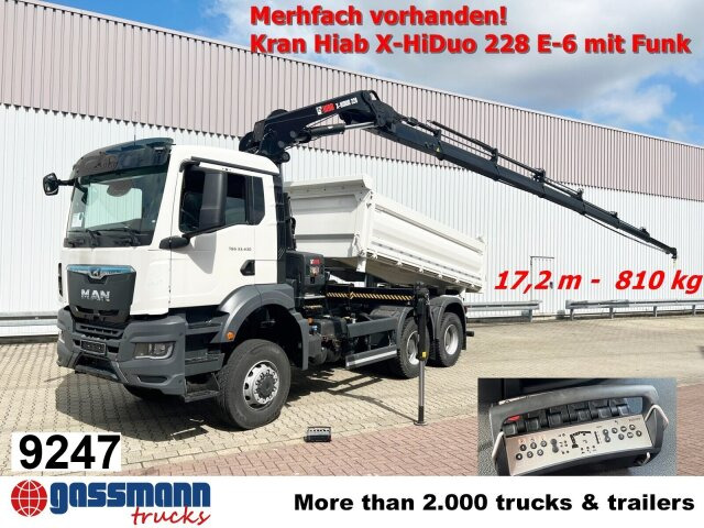 MAN TGS 33.430 6x6 BB CH mit Kran Hiab X-HiDuo 228 - Самоскид вантажівка, Вантажівка з маніпулятором: фото 1 MAN TGS 33.430 6x6 BB CH mit Kran Hiab X-HiDuo 228 - Самоскид вантажівка, Вантажівка з маніпулятором: фото 1