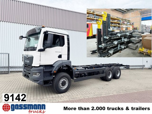 MAN TGS 33.480 6x6 BB CH, Hohe Bauart, Nebenantrieb - Гаковий мультиліфт вантажівка: фото 1 MAN TGS 33.480 6x6 BB CH, Hohe Bauart, Nebenantrieb - Гаковий мультиліфт вантажівка: фото 1
