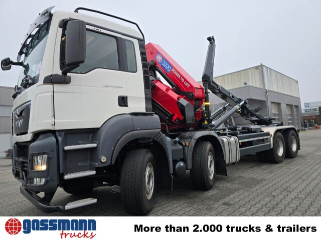 MAN TGS 35.480 8X4 BL, Intarder, Kran HMF 3220-K6, - Гаковий мультиліфт вантажівка, Вантажівка з маніпулятором: фото 2 MAN TGS 35.480 8X4 BL, Intarder, Kran HMF 3220-K6, - Гаковий мультиліфт вантажівка, Вантажівка з маніпулятором: фото 2