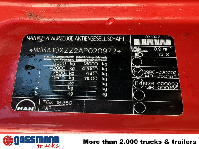 MAN TGX 18.360 4X2 LL, Fahrschule - Контейнеровоз/ Змінний кузов вантажівка: фото 3 MAN TGX 18.360 4X2 LL, Fahrschule - Контейнеровоз/ Змінний кузов вантажівка: фото 3