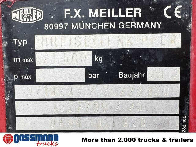 Meiller MEILLER 3-Seiten Kippaufbau, Bordmatik - Кузов самоскида: фото 4 Meiller MEILLER 3-Seiten Kippaufbau, Bordmatik - Кузов самоскида: фото 4