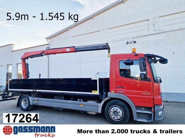 Mercedes-Benz 1218 L 4x2, Fassi Kran F 95A21 5.9m-1.545 kg, - Бортова вантажівка/ Платформа, Вантажівка з маніпулятором: фото 1 Mercedes-Benz 1218 L 4x2, Fassi Kran F 95A21 5.9m-1.545 kg, - Бортова вантажівка/ Платформа, Вантажівка з маніпулятором: фото 1