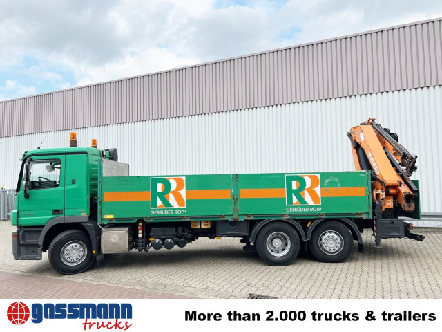 Бортова вантажівка/ Платформа, Вантажівка з маніпулятором Mercedes-Benz Actros 2544 L 6x2, Retarder, Lenkachse, Heckkran: фото 13