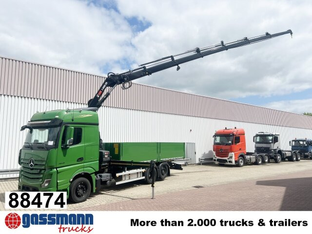 Mercedes-Benz Actros 2548 L 6x2 mit Kran Hiab X-HiDuo 228 - Бортова вантажівка/ Платформа, Вантажівка з маніпулятором: фото 1 Mercedes-Benz Actros 2548 L 6x2 mit Kran Hiab X-HiDuo 228 - Бортова вантажівка/ Платформа, Вантажівка з маніпулятором: фото 1