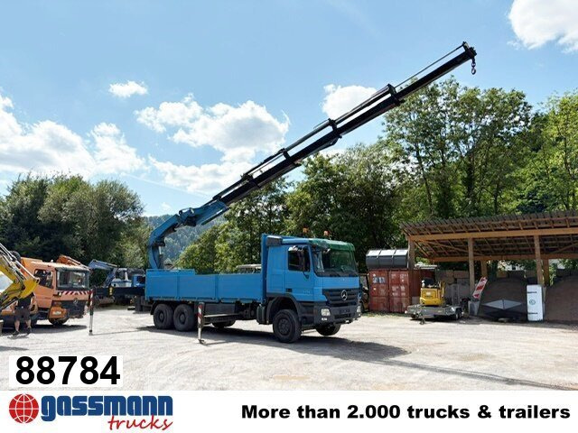 Mercedes-Benz Actros 2741 L 6x4, Twist-Lock ausz. auf 3m, - Бортова вантажівка/ Платформа, Вантажівка з маніпулятором: фото 1 Mercedes-Benz Actros 2741 L 6x4, Twist-Lock ausz. auf 3m, - Бортова вантажівка/ Платформа, Вантажівка з маніпулятором: фото 1