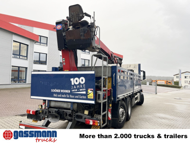 Бортова вантажівка/ Платформа, Вантажівка з маніпулятором Mercedes-Benz Antos 2540 L 6x2, Lenkachse, HMF 2110-L3: фото 11