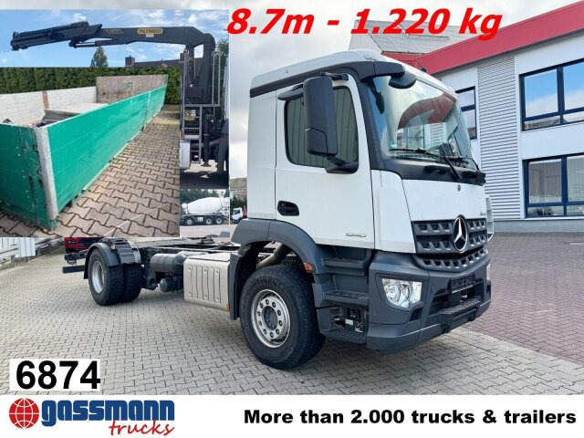 Mercedes-Benz Arocs 1840 L 4x2, Kran Palfinger PK12001L, - Бортова вантажівка/ Платформа, Вантажівка з маніпулятором: фото 1 Mercedes-Benz Arocs 1840 L 4x2, Kran Palfinger PK12001L, - Бортова вантажівка/ Платформа, Вантажівка з маніпулятором: фото 1