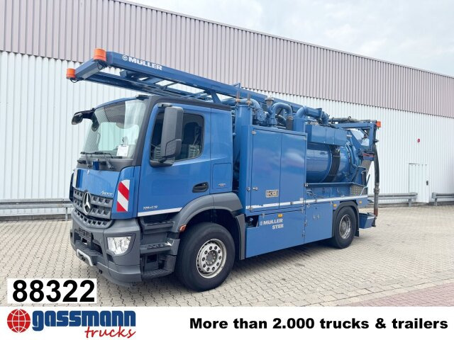 Mercedes-Benz Arocs 1843 L 4x2, Müller Canalmaster ca. 8m³, - Підмітально-прибиральна машина: фото 1 Mercedes-Benz Arocs 1843 L 4x2, Müller Canalmaster ca. 8m³, - Підмітально-прибиральна машина: фото 1