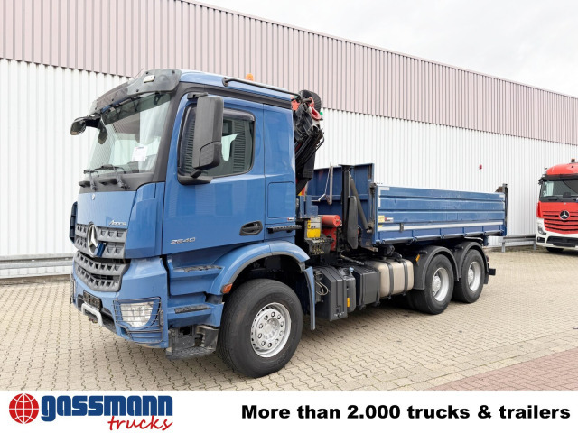Самоскид вантажівка, Вантажівка з маніпулятором Mercedes-Benz Arocs 2640 LK 6x4, Alu-Bordwände, Kran: фото 8