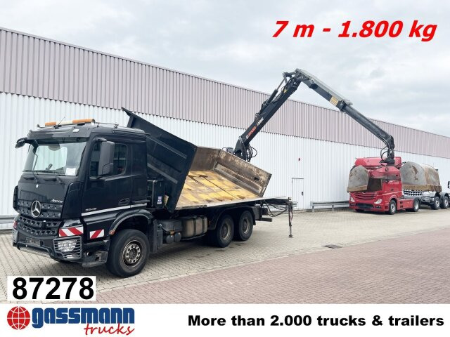 Mercedes-Benz Arocs 3345 K 6x4, Heckkran Hiab Jonsered - Самоскид вантажівка, Вантажівка з маніпулятором: фото 1 Mercedes-Benz Arocs 3345 K 6x4, Heckkran Hiab Jonsered - Самоскид вантажівка, Вантажівка з маніпулятором: фото 1