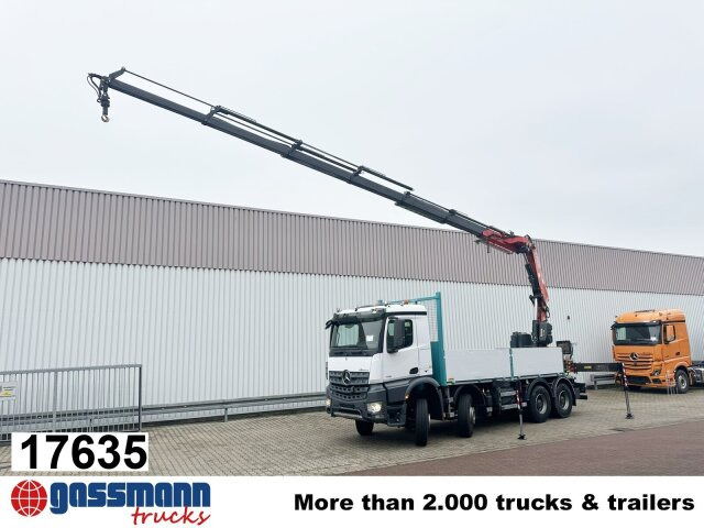 Mercedes-Benz Arocs 4151 K 8x4, Fassi Heckkran F 365 RA. 2.26 - Бортова вантажівка/ Платформа, Вантажівка з маніпулятором: фото 1 Mercedes-Benz Arocs 4151 K 8x4, Fassi Heckkran F 365 RA. 2.26 - Бортова вантажівка/ Платформа, Вантажівка з маніпулятором: фото 1