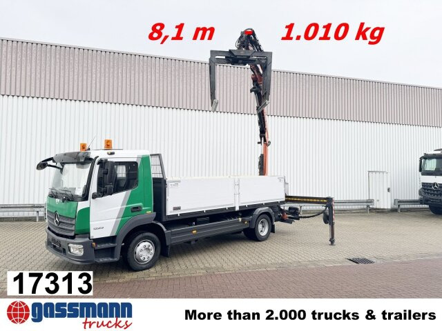 Mercedes-Benz Atego 1223 L 4x2 mit Heckkran Atlas 88.3-A2L, - Бортова вантажівка/ Платформа, Вантажівка з маніпулятором: фото 1 Mercedes-Benz Atego 1223 L 4x2 mit Heckkran Atlas 88.3-A2L, - Бортова вантажівка/ Платформа, Вантажівка з маніпулятором: фото 1