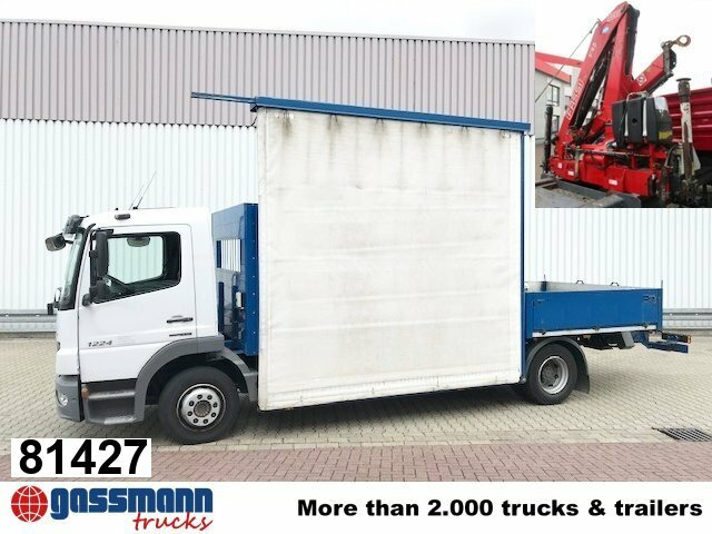 Mercedes-Benz Atego 1224 L 4x2 Glastransporter, gegen Aufpreis - Бортова вантажівка/ Платформа, Вантажівка з маніпулятором: фото 1 Mercedes-Benz Atego 1224 L 4x2 Glastransporter, gegen Aufpreis - Бортова вантажівка/ Платформа, Вантажівка з маніпулятором: фото 1