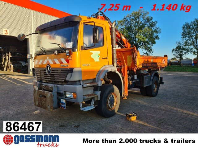 Mercedes-Benz Atego 1823 AK 4x4 mit Kran Atlas 85.2, Funk, - Самоскид вантажівка, Вантажівка з маніпулятором: фото 1 Mercedes-Benz Atego 1823 AK 4x4 mit Kran Atlas 85.2, Funk, - Самоскид вантажівка, Вантажівка з маніпулятором: фото 1