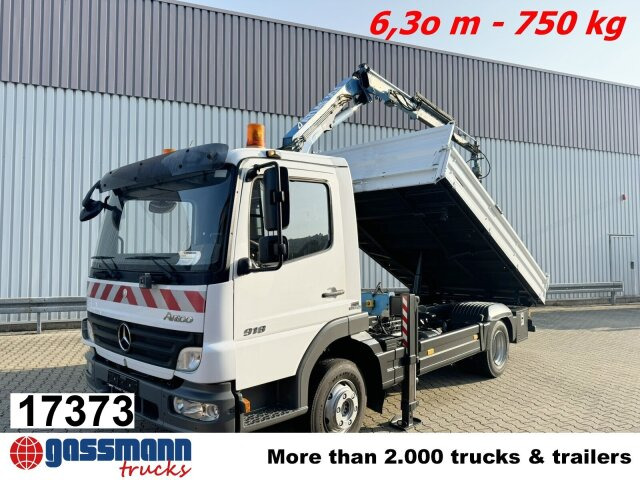 Mercedes-Benz Atego 818 K 4x2 mit Kran Atlas AK 50.1-A2 - Самоскид вантажівка, Вантажівка з маніпулятором: фото 1 Mercedes-Benz Atego 818 K 4x2 mit Kran Atlas AK 50.1-A2 - Самоскид вантажівка, Вантажівка з маніпулятором: фото 1