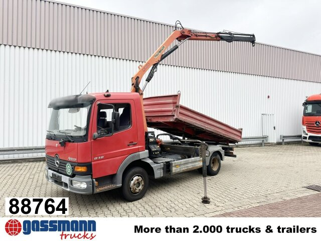 Mercedes-Benz Atego 818 K 4x2 mit Kran Palfinger PK 6500, 2x - Самоскид вантажівка, Вантажівка з маніпулятором: фото 1 Mercedes-Benz Atego 818 K 4x2 mit Kran Palfinger PK 6500, 2x - Самоскид вантажівка, Вантажівка з маніпулятором: фото 1