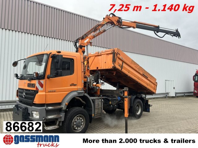 Mercedes-Benz Axor 1829 AK 4x4 mit Kran Atlas AK 85.2 - Самоскид вантажівка, Вантажівка з маніпулятором: фото 1 Mercedes-Benz Axor 1829 AK 4x4 mit Kran Atlas AK 85.2 - Самоскид вантажівка, Вантажівка з маніпулятором: фото 1