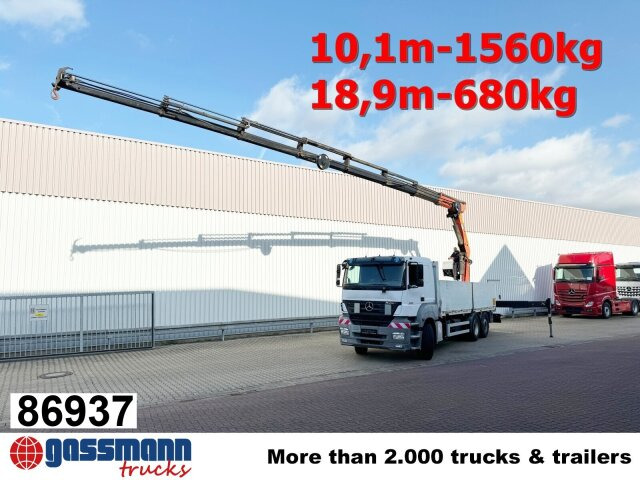 Mercedes-Benz Axor 2536/43 L 6x2 mit Heckkran Palfinger PK - Бортова вантажівка/ Платформа, Вантажівка з маніпулятором: фото 1 Mercedes-Benz Axor 2536/43 L 6x2 mit Heckkran Palfinger PK - Бортова вантажівка/ Платформа, Вантажівка з маніпулятором: фото 1
