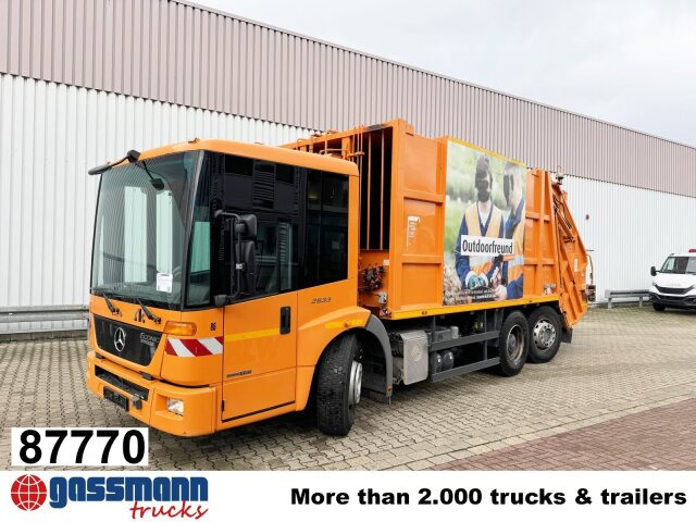 Mercedes-Benz Econic 2633 LL 6x2/4 NLA, EEV, Lenkachse, Haller - Сміттєвози: фото 1 Mercedes-Benz Econic 2633 LL 6x2/4 NLA, EEV, Lenkachse, Haller - Сміттєвози: фото 1