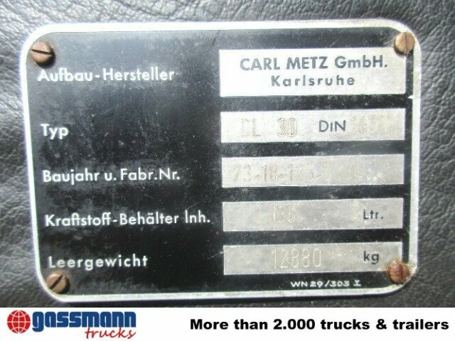 Пожежна машина Mercedes-Benz L 1519 4x2 Feuerwehr Drehleiter DL30: фото 7