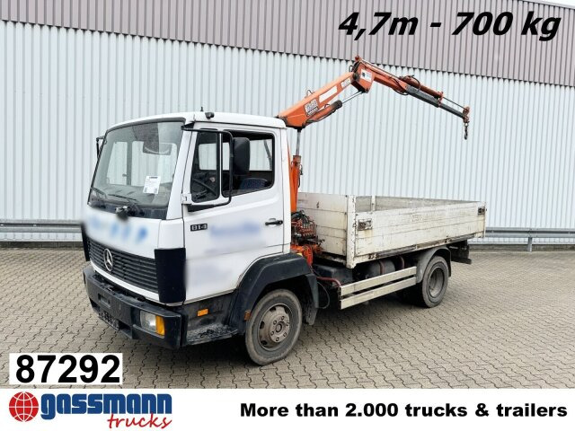 Mercedes-Benz LK 814 4x2, 6-Zylinder, Kran Tirre Euro 35 - Бортова вантажівка/ Платформа, Вантажівка з маніпулятором: фото 1 Mercedes-Benz LK 814 4x2, 6-Zylinder, Kran Tirre Euro 35 - Бортова вантажівка/ Платформа, Вантажівка з маніпулятором: фото 1