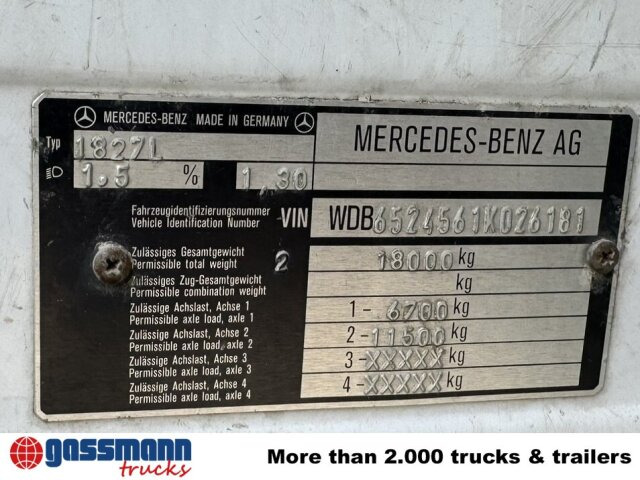 Mercedes-Benz SK 1827L 4x2 - Бортова вантажівка/ Платформа: фото 5 Mercedes-Benz SK 1827L 4x2 - Бортова вантажівка/ Платформа: фото 5