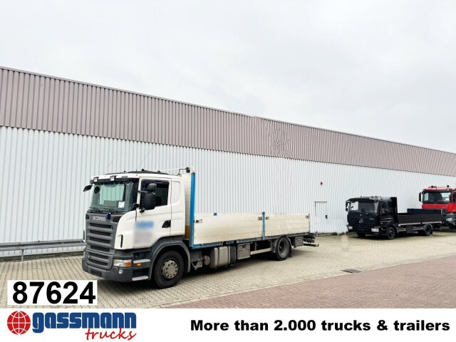 Scania R380 DB 4x2 MNA, Platz für Heckkran, 2x AHK - Бортова вантажівка/ Платформа: фото 1 Scania R380 DB 4x2 MNA, Platz für Heckkran, 2x AHK - Бортова вантажівка/ Платформа: фото 1