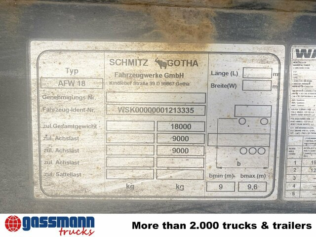 Schmitz Cargobull AWF 18 - Контейнеровоз/ Змінний кузов причіп: фото 5 Schmitz Cargobull AWF 18 - Контейнеровоз/ Змінний кузов причіп: фото 5