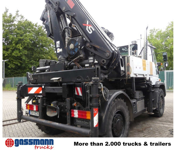 Unimog U400 4x4, Frontzapfwelle, Heckkran Hiab XS - Бортова вантажівка/ Платформа, Вантажівка з маніпулятором: фото 3 Unimog U400 4x4, Frontzapfwelle, Heckkran Hiab XS - Бортова вантажівка/ Платформа, Вантажівка з маніпулятором: фото 3