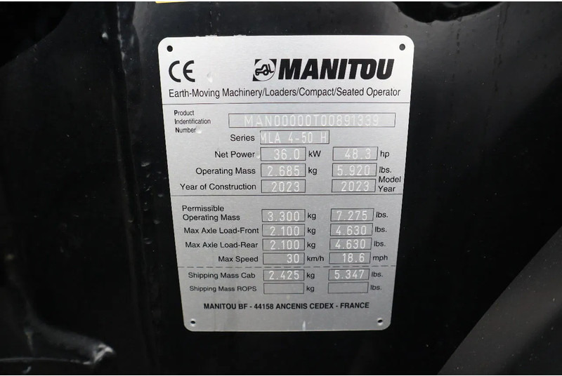Колісний навантажувач Manitou MLA 4-50 H | BUCKET | QUICK COUPLER | NEW UNUSED: фото 19