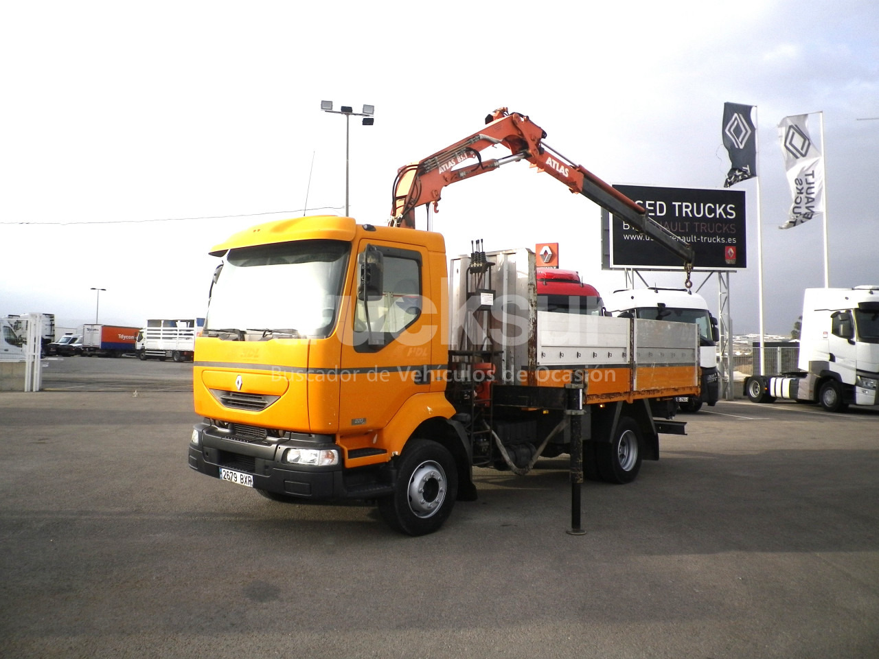 RENAULT MIDLUM 220.14C GRUA - Бортова вантажівка/ Платформа, Вантажівка з маніпулятором: фото 1 RENAULT MIDLUM 220.14C GRUA - Бортова вантажівка/ Платформа, Вантажівка з маніпулятором: фото 1