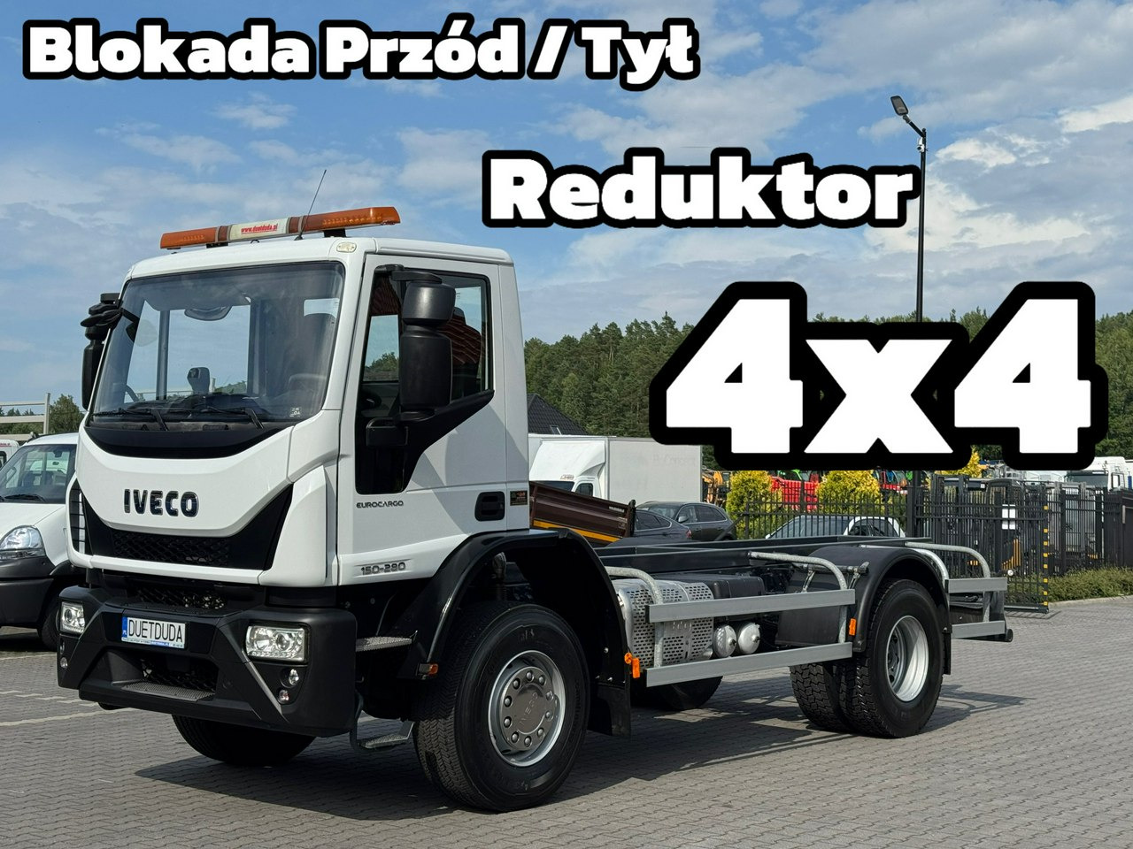 Iveco Eurocargo 150-280 Rama 550cm Napęd 4x4 Reduktor + Blokady - Вантажівка шасі: фото 1 Iveco Eurocargo 150-280 Rama 550cm Napęd 4x4 Reduktor + Blokady - Вантажівка шасі: фото 1