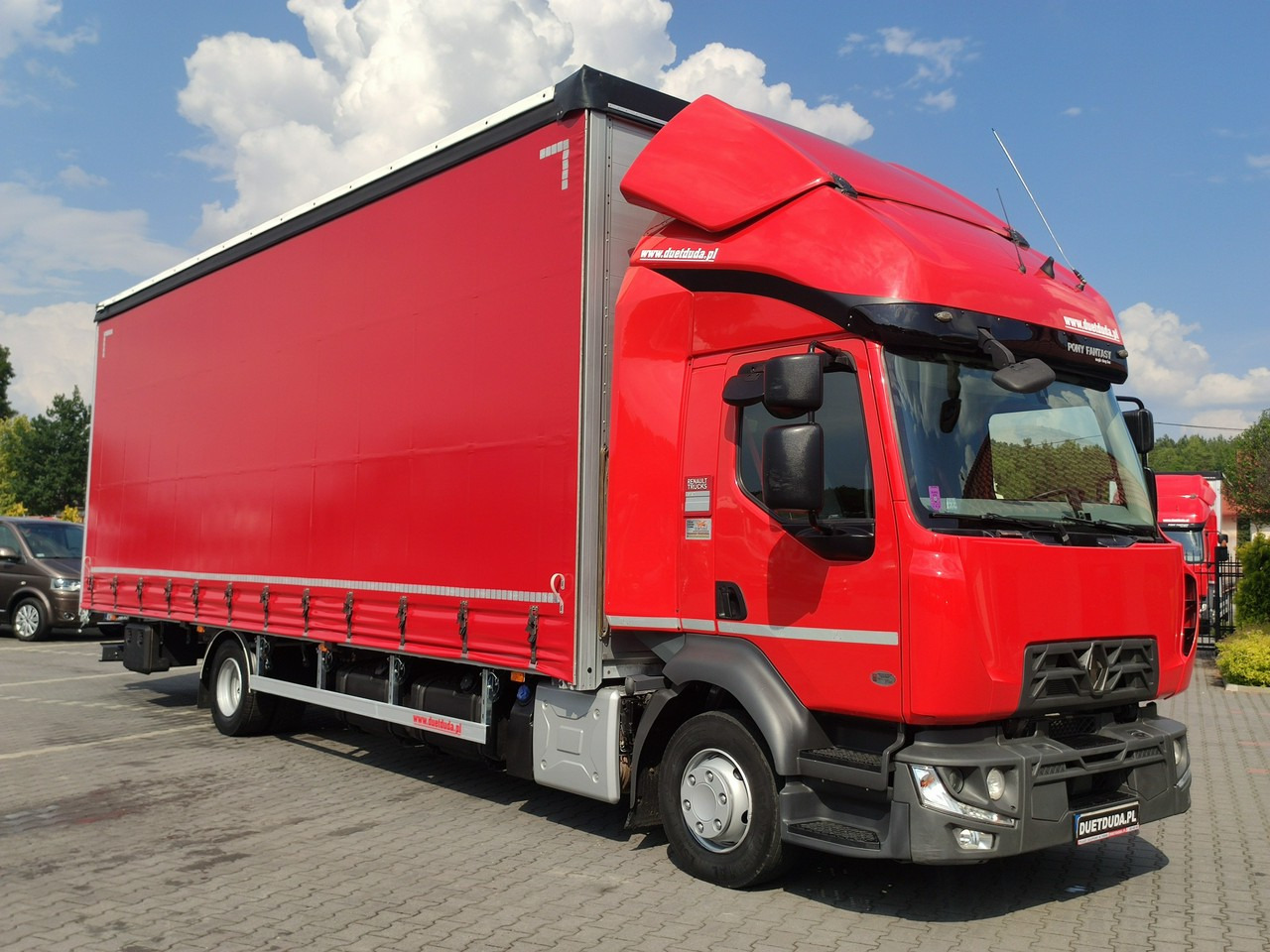 Renault D12.240 E6 Firana Tył Drzwi Dach Zsuwany Długa 830cm - Тентована вантажівка: фото 1 Renault D12.240 E6 Firana Tył Drzwi Dach Zsuwany Długa 830cm - Тентована вантажівка: фото 1