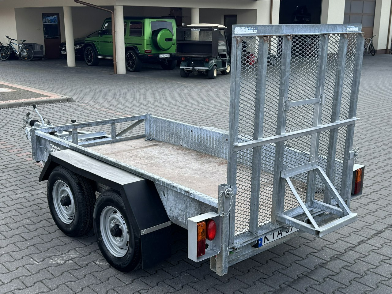 Titan Ciężarowa Pod minikoparkę sprzęt budowlany 2-osiowa Super Stan - Причіп для перевезення спецтехніки: фото 4 Titan Ciężarowa Pod minikoparkę sprzęt budowlany 2-osiowa Super Stan - Причіп для перевезення спецтехніки: фото 4