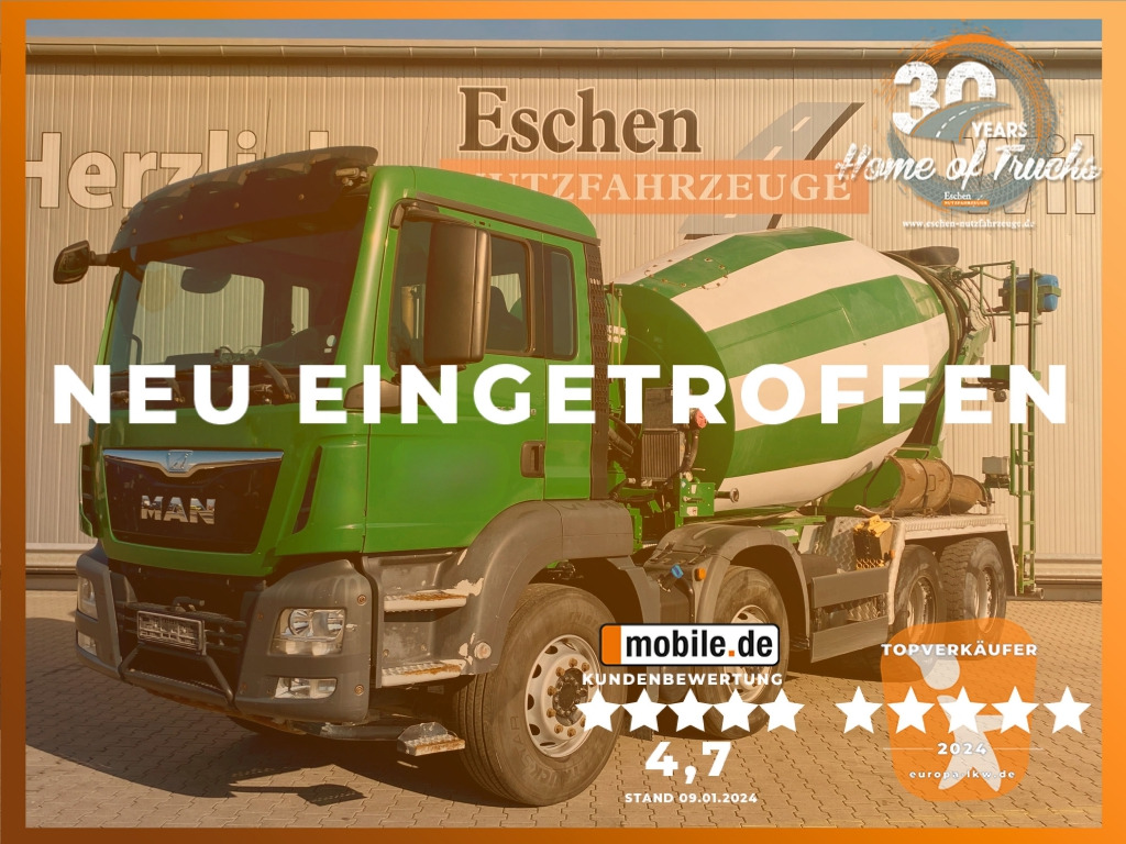 MAN TGS 32.360 8x4 BB / 9 m³ Stetter-Aufbau - Автобетонозмішувач: фото 1 MAN TGS 32.360 8x4 BB / 9 m³ Stetter-Aufbau - Автобетонозмішувач: фото 1