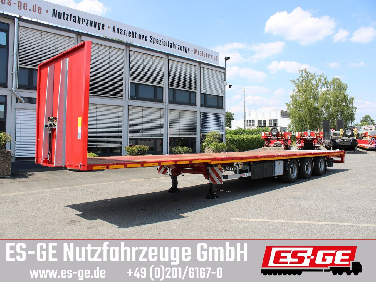 ES-GE 3-Achs Megatrailer, hydr. Heckabsenkung - Бортовий напівпричіп/ Платформа: фото 4 ES-GE 3-Achs Megatrailer, hydr. Heckabsenkung - Бортовий напівпричіп/ Платформа: фото 4