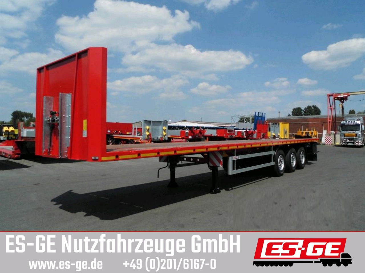 ES-GE 3-Achs Sattelanhänger - Rungen + CV - Бортовий напівпричіп/ Платформа: фото 1 ES-GE 3-Achs Sattelanhänger - Rungen + CV - Бортовий напівпричіп/ Платформа: фото 1