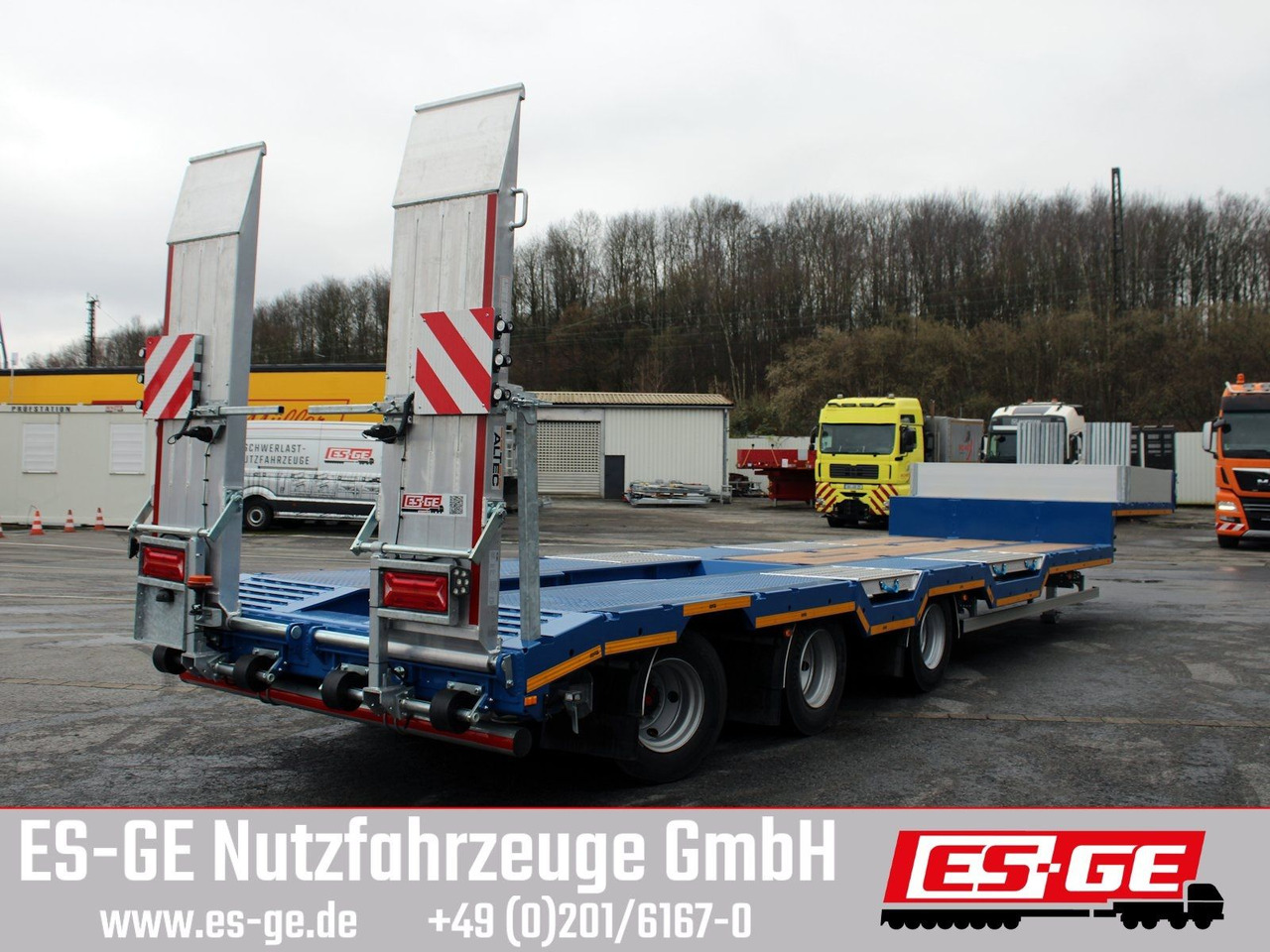 ES-GE 3-Achs-Satteltieflader - Radmulden - Низькорамна платформа напівпричіп: фото 3 ES-GE 3-Achs-Satteltieflader - Radmulden - Низькорамна платформа напівпричіп: фото 3