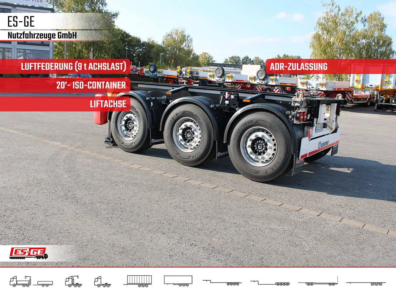 Krone Box Liner 3-Achs-Containerchassis 20' - Контейнеровоз/ Змінний кузов напівпричіп: фото 1 Krone Box Liner 3-Achs-Containerchassis 20' - Контейнеровоз/ Змінний кузов напівпричіп: фото 1