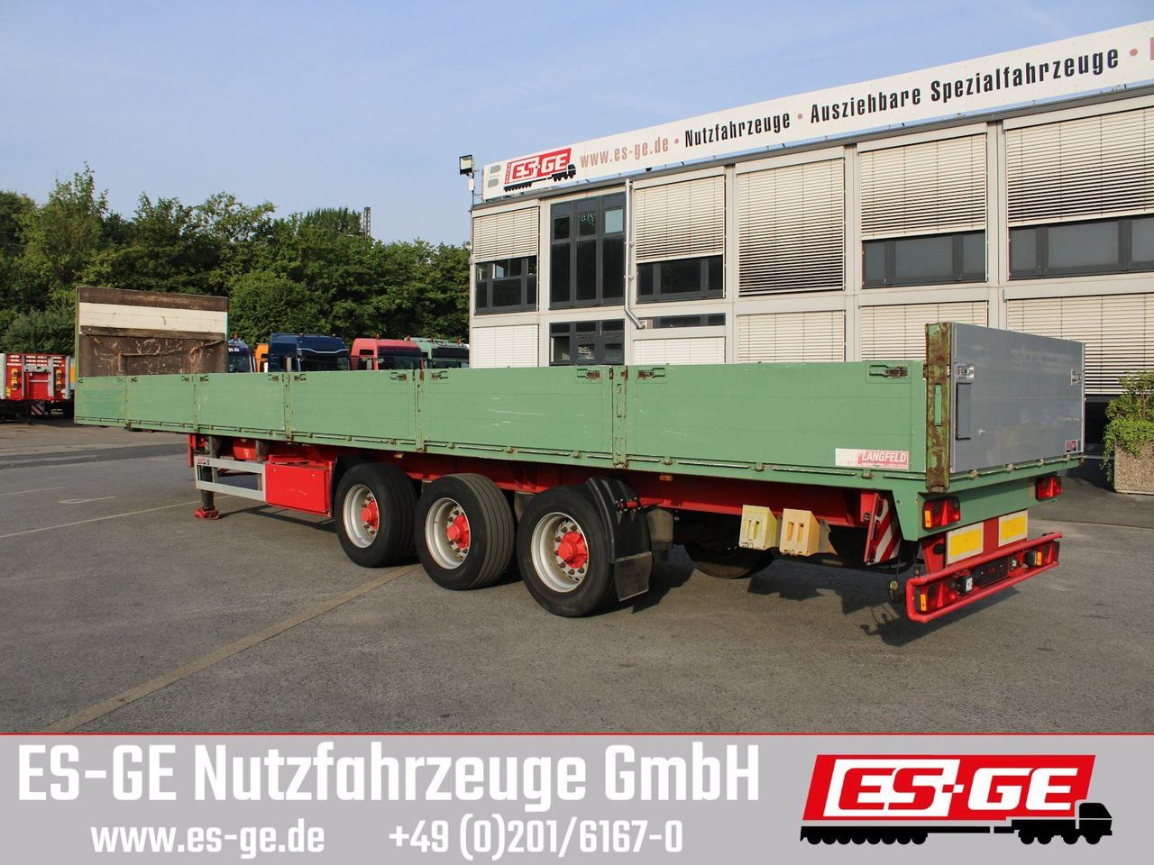 Бортовий напівпричіп/ Платформа Langfeld 3-Achs-Sattelanhänger: фото 1